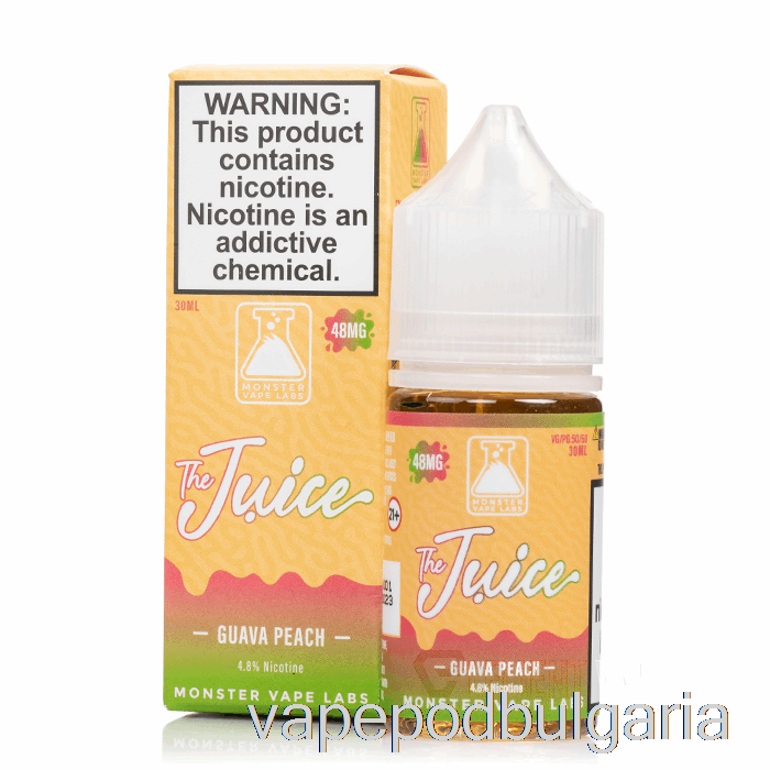 Vape 10000 Дръпки гуава праскова - сок соли - 30ml 24mg